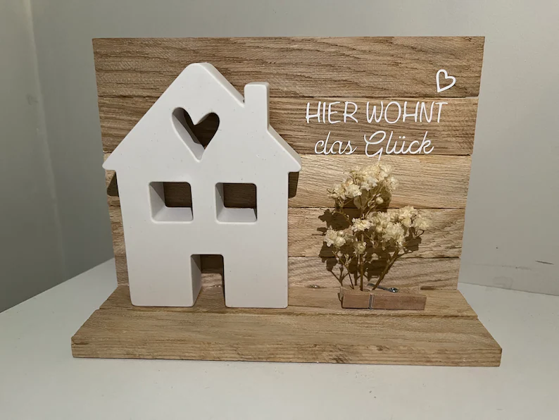 Geschenk | Einweihung | Einzug | Deko | Hier wohnt das Glück