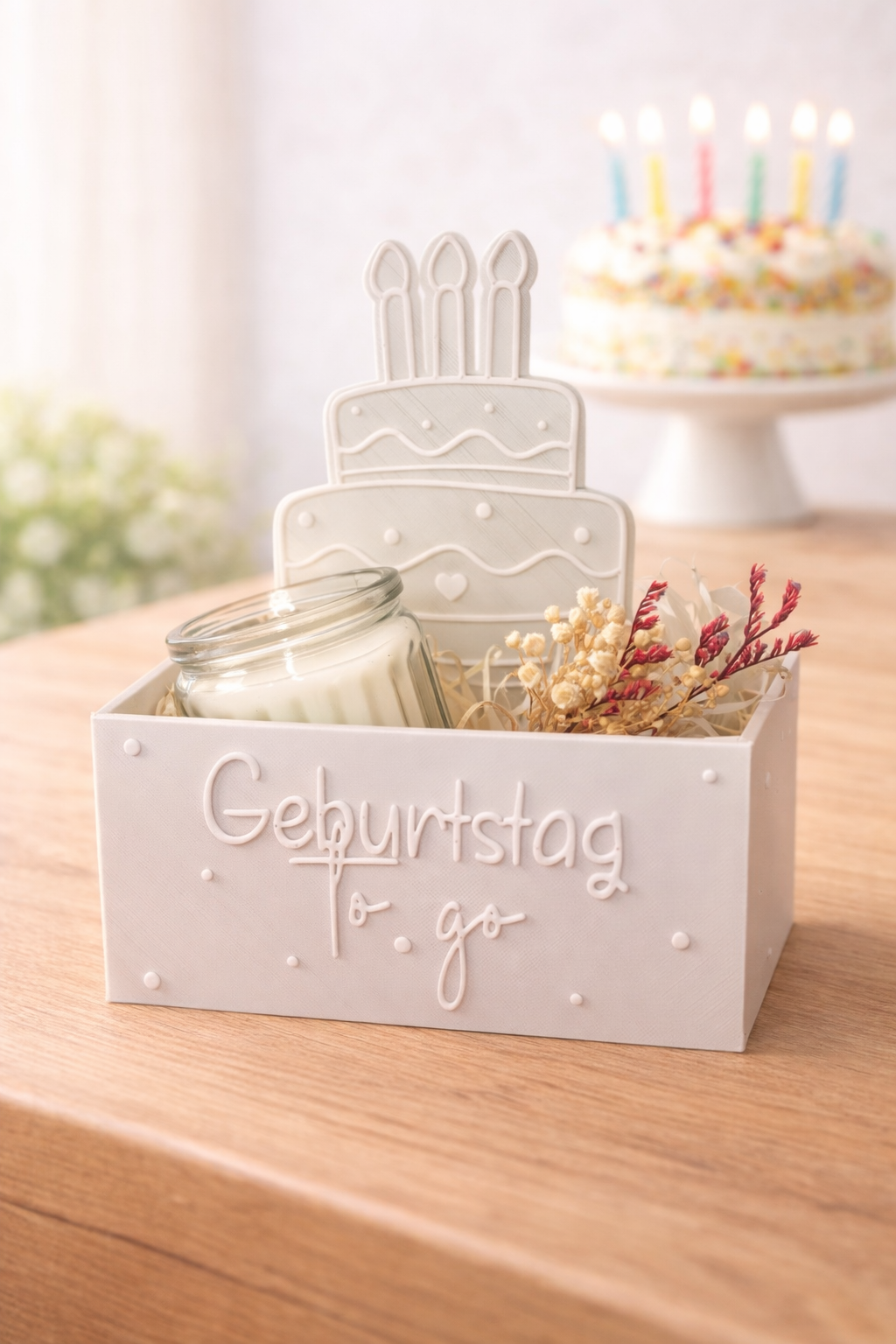 Geschenkbox | Geburtstag | Geburtstagsgeschenk | Kerze | Kleinigkeit | Mitbringsel