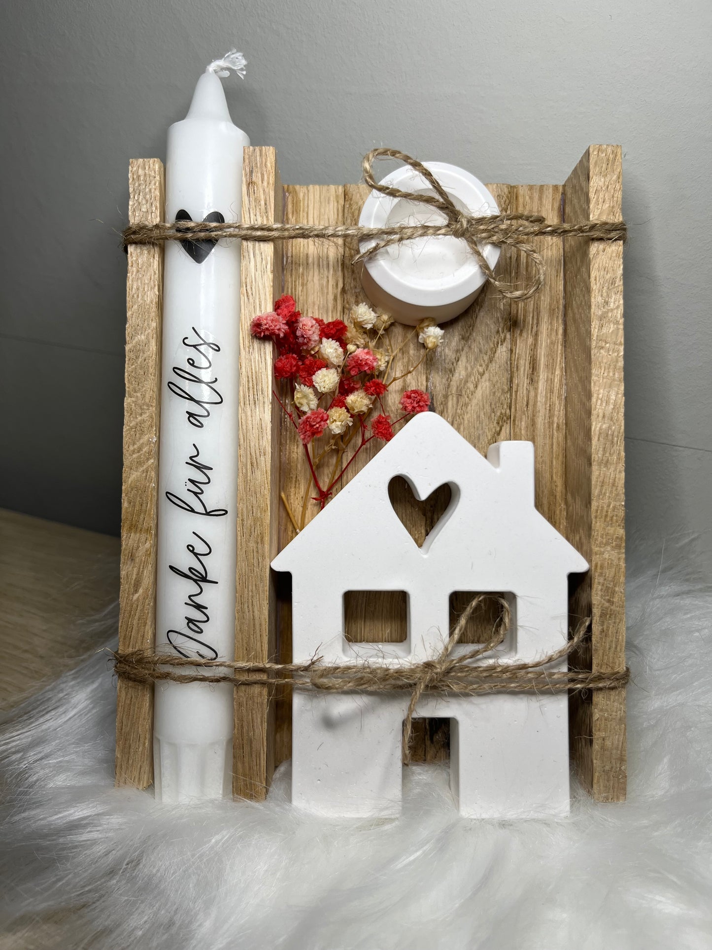 Geschenkset "Danke für alles!" | Kerze | Haus |