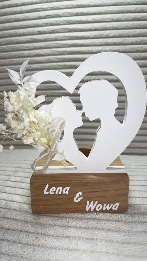 Teelichthalter | Hochzeit | personalisierbar | Holz