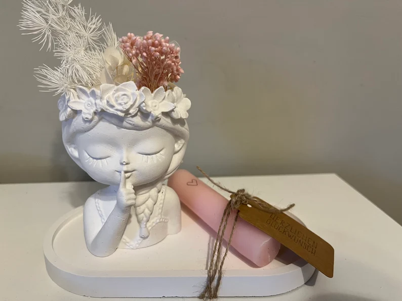 Geschenkset "Blumenmädchen" | Kerze | Herzlichen Glückwunsch