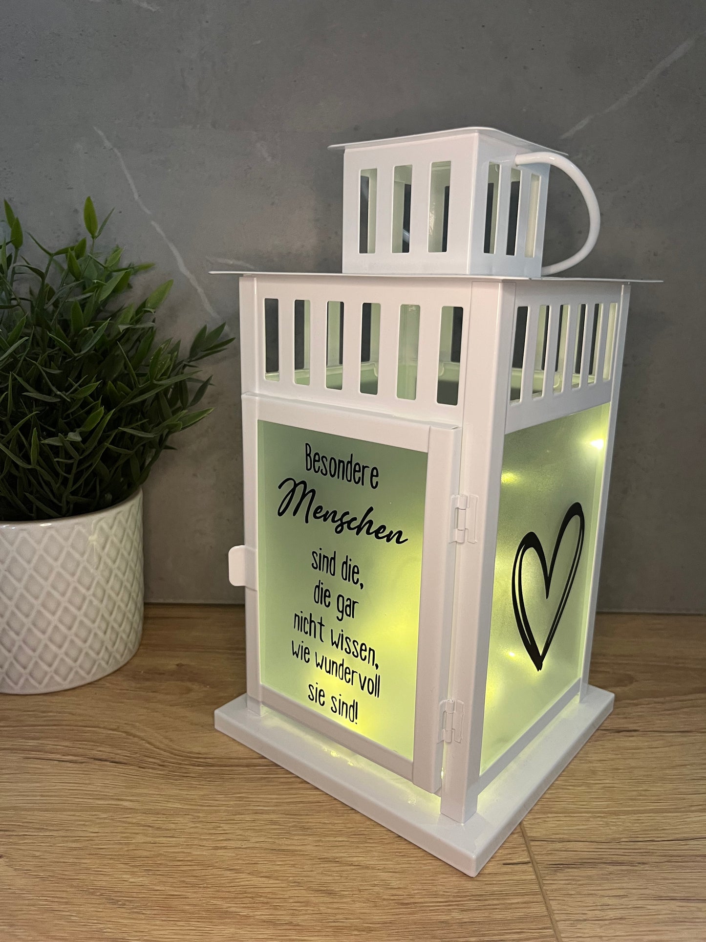 Laterne "Besondere Menschen" | Geschenk | Laterne mit Spruch