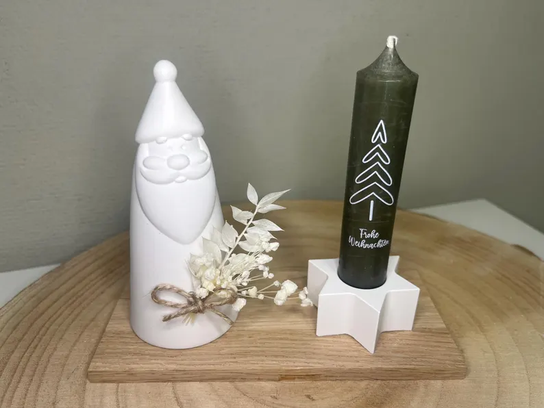Geschenk | Weihnachtsmann | Kerze