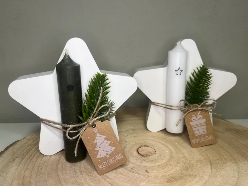 Geschenk | Weihnachtsstern | Kerze