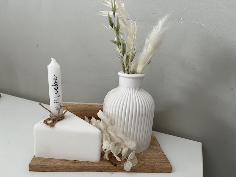 Geschenkset "Torte & Vase" | Kerze auf Torte und Vase | Geburtstag