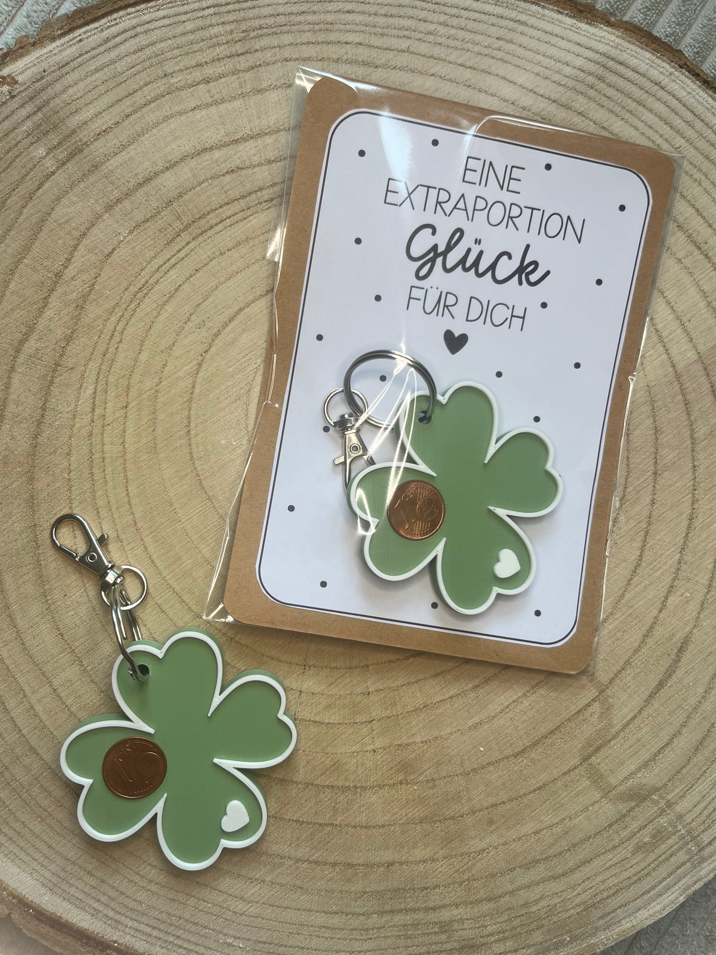 Schlüsselanhänger | Glücksbringer | Kleeblatt | Glückscent