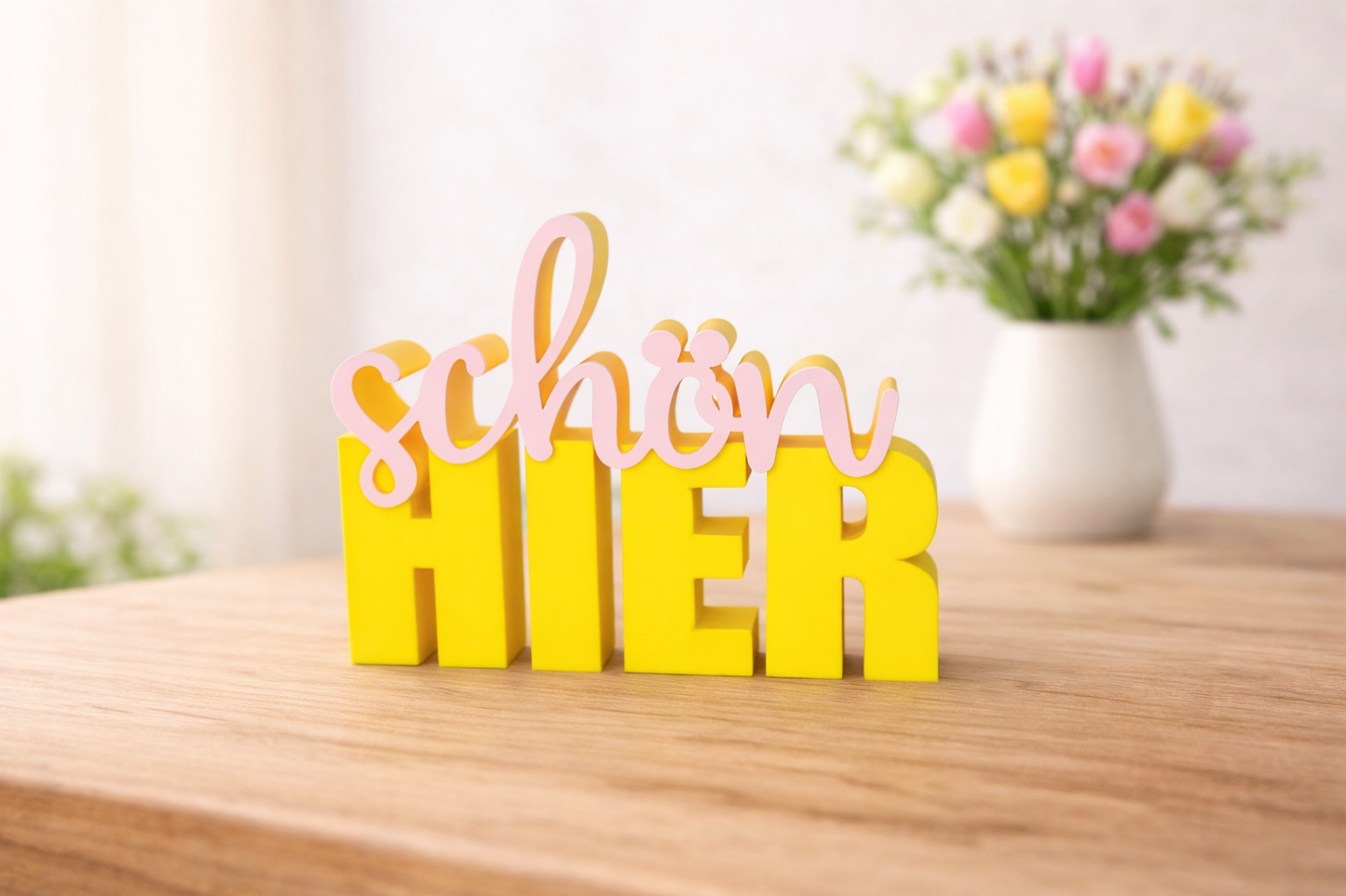 Schriftzug | schön hier | Statement