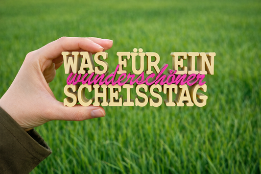 Schriftzug | scheißtag | Statement | was für ein wunderschöner scheißtag