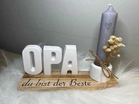Geschenkset "Opa" | Kerze | Geburtstag | du bist der Beste
