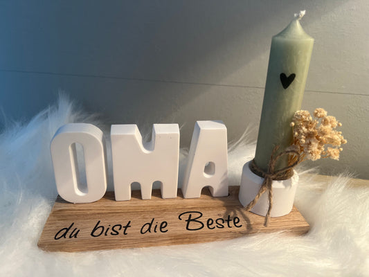 Geschenkset "Oma" | Kerze | Geburtstag | du bist die Beste
