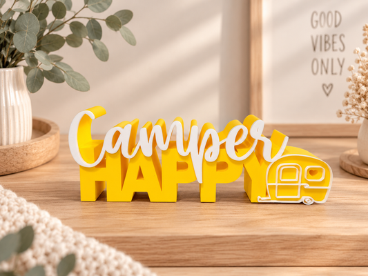 Schriftzug | Happy Camper | Statement