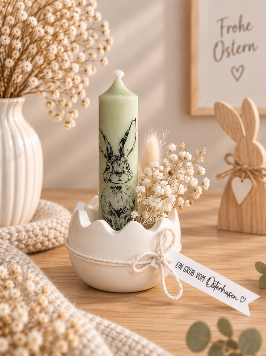 kleines Ostergeschenk | Ostern | Geschenk | Osterei | Kerze | Ostergrüße