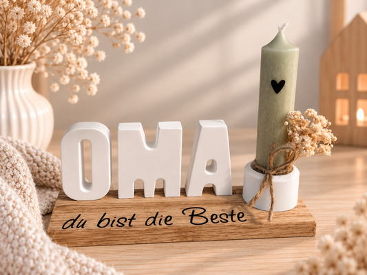 Geschenkset "Oma" | Kerze | Geburtstag | du bist die Beste