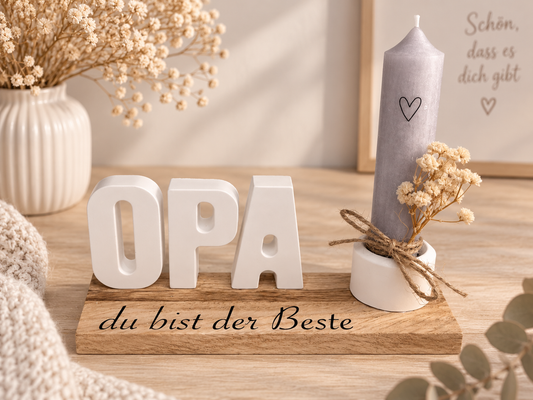 Geschenkset "Opa" | Kerze | Geburtstag | du bist der Beste