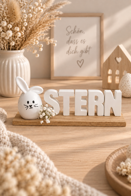 Schriftzug Ostern | Ostern | Geschenk | Osterdeko | Hase