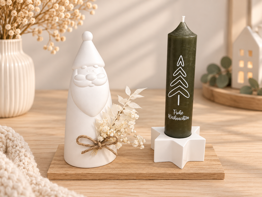 Geschenk | Weihnachtsmann | Kerze