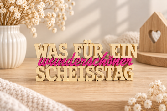 Schriftzug | scheißtag | Statement | was für ein wunderschöner scheißtag